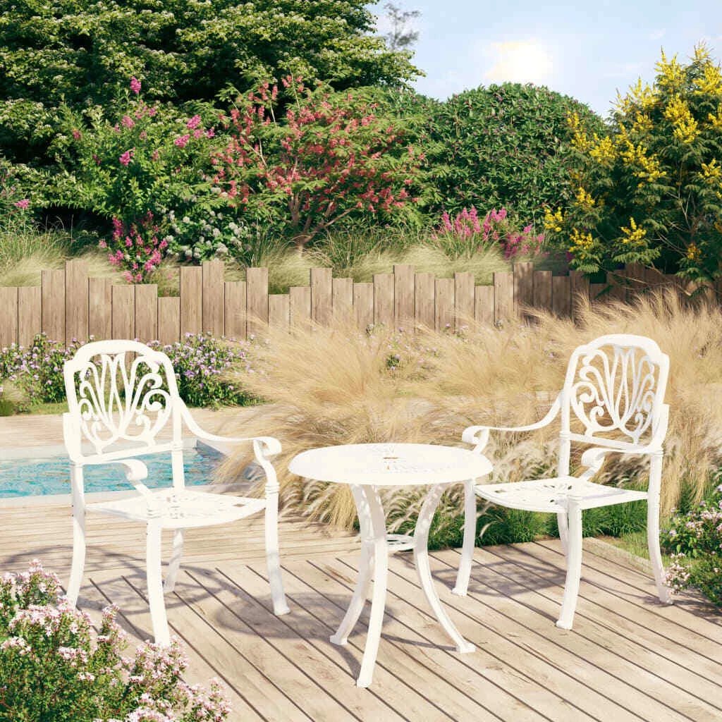 3 piece bistro set clearance white