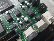 Classic Macintosh logic board capacitor  battery service