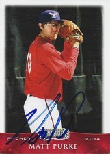 Matt Purke 2014 Harrisburg Senators Signed Card