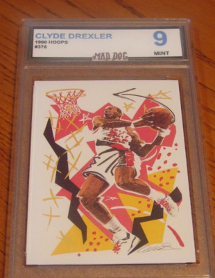 DRIDLOCK’d ポスター 90s レア CLYDE DREXLER****1990 NBA HOOPS***MINT 9****TRAILBLAZERS---#376