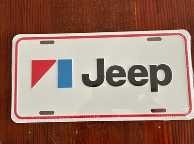 AMC Jeep Logo Embossed License Plate 1970s 1980s Dealership