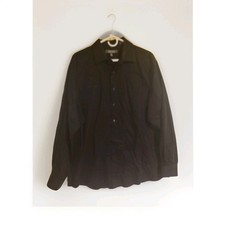 Kenneth Cole Reaction Men s Dress Shirt XL 17.5 34/35 Black Wrinkle Free Cotton