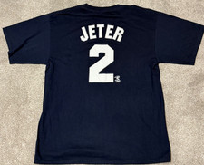 Retro NY Yankees Derek Jeter Majestic Brand Y2K T-shirt Men's XL MLB OOP