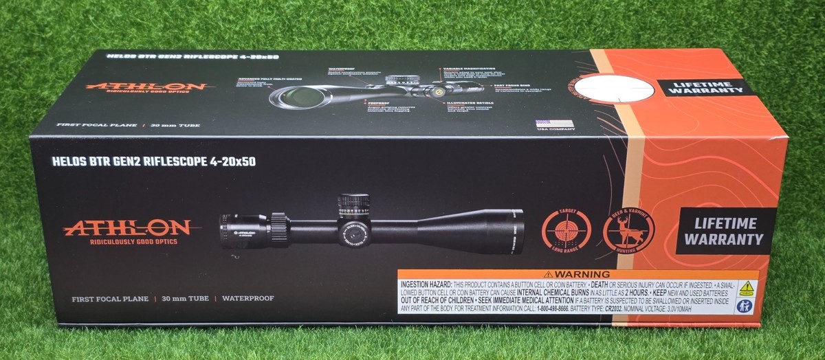 Athlon Helos BTR GEN2 4-20x50mm Riflescope w/ APLR6 FFP IR MOA