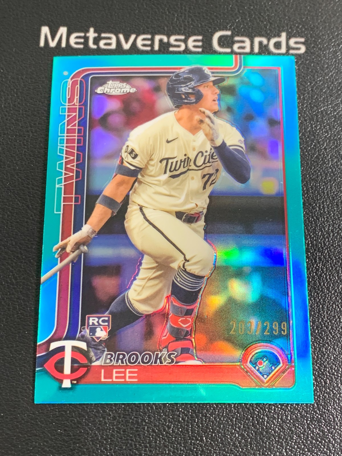 2025 Topps Chrome #234 Brooks Lee Teal Refractor Rookie RC 203/299 Twins
