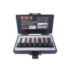 FORCE 1/2" Kraft-Bit-Stecknuss-Satz Torx, 7-tlg, T30-T70, lang