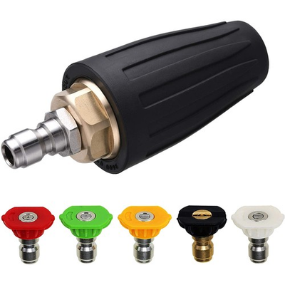 #ad Turbo Nozzle for Pressure Washer Rotating Nozzle and 5 Tips 1 4 Inch Quick ... $24.81