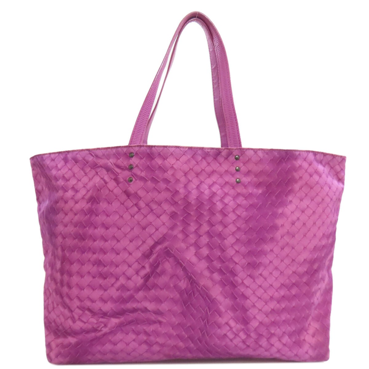 Bottega Veneta Intrecciato Tote Bag Nylon Purple 11 in deep Used thumbnail 2