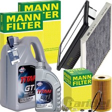 MANN INSPEKTIONSPAKET+FUCHS 5W30 MOTORÖL passend für HYUNDAI i20 II 1.1-1.4 CRDi