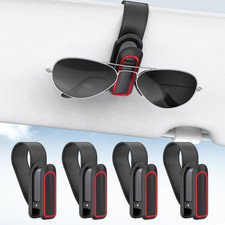 Sunglass Holder for Car 2 Pack, One-Handed Operation, Gentle  Secure Hold, Sil