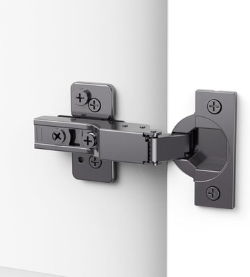 50 Pack Soft Close Concealed Hinges - Black Titanium, 3D Adjustable Clip-On