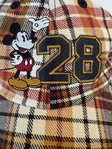 Disney Parks Authentic Plaid Strapback Baseball Hat Cap Mickey Mouse 28 - Picture 4 of 11