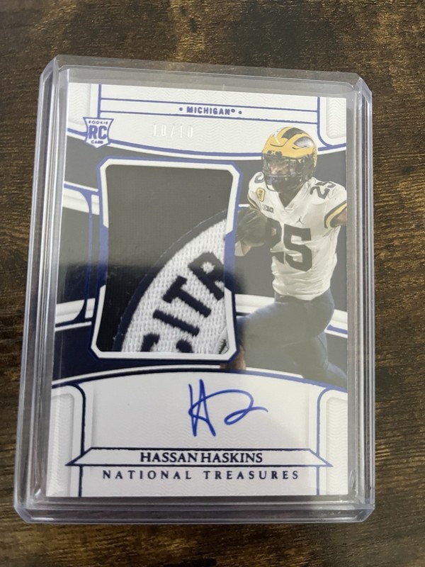 Hassan Haskins Michigan National Treasures RPA Auto /10 🔥