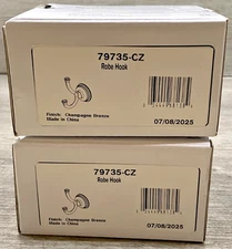 Delta 79735-CZ | Cassidy Towel Hook | Champagne Bronze *LOT OF 2*