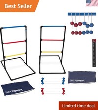 Ladder Toss Game Set with 6 Soft Bola Balls  Carrying Case - Classic