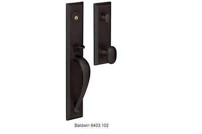 Baldwin Cody 85352402ENTR Single Cylinder Handleset Distressed Oil Rub Bronze