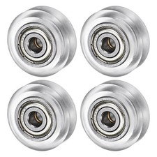 4Pcs 3D Printer Rollers V Slot 0.94" POM Pulley 625ZZ for 3D Printer Transparent