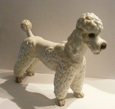 Poodle Dog Figurine Andrea by Sadek Vintage Porcelain China #7733 6" tall