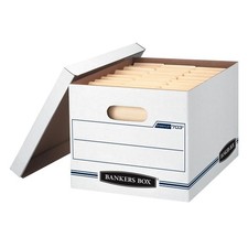 Bankers Box 12-Pack Basic Duty File Storage Boxes with Lids, Letter/Legal, ST...