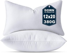 12 x 20 Pillow Insert Set of 2 Down Alternative Throw Pillow Inserts Small