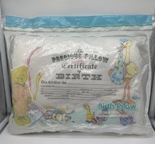 Vintage Keepsake Birth Pillow 11in x 15in New Baby Gift