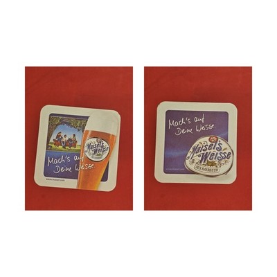 Maisel make it your white brewery beer mat beer