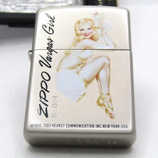 Vargas Girl Limited Beauty Sexy Pinup Zippo Oil Lighter 2002 MIB Rare