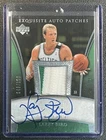 LARRY BIRD 2005-06 UPPER DECK EXQUISITE COLL #AP-LB GAME-USED PATCH AUTO 48/100