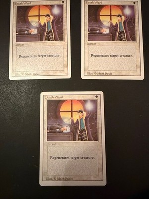 3 NP GEM/MINT!! MTG Death Wards Third EDITION!