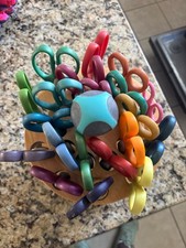 Kraft Edgers Set of 20 Decorative Paper Craft Scissors with Rotating Wood Carous