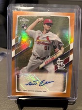 2021 Topps Chrome  - Autographs Seth Elledge #CUSA-SE Orange Refractor /25 