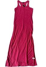 Express Women’s Pink Solid Maxi Tank Dress Scoop Neck Racerback M NWT