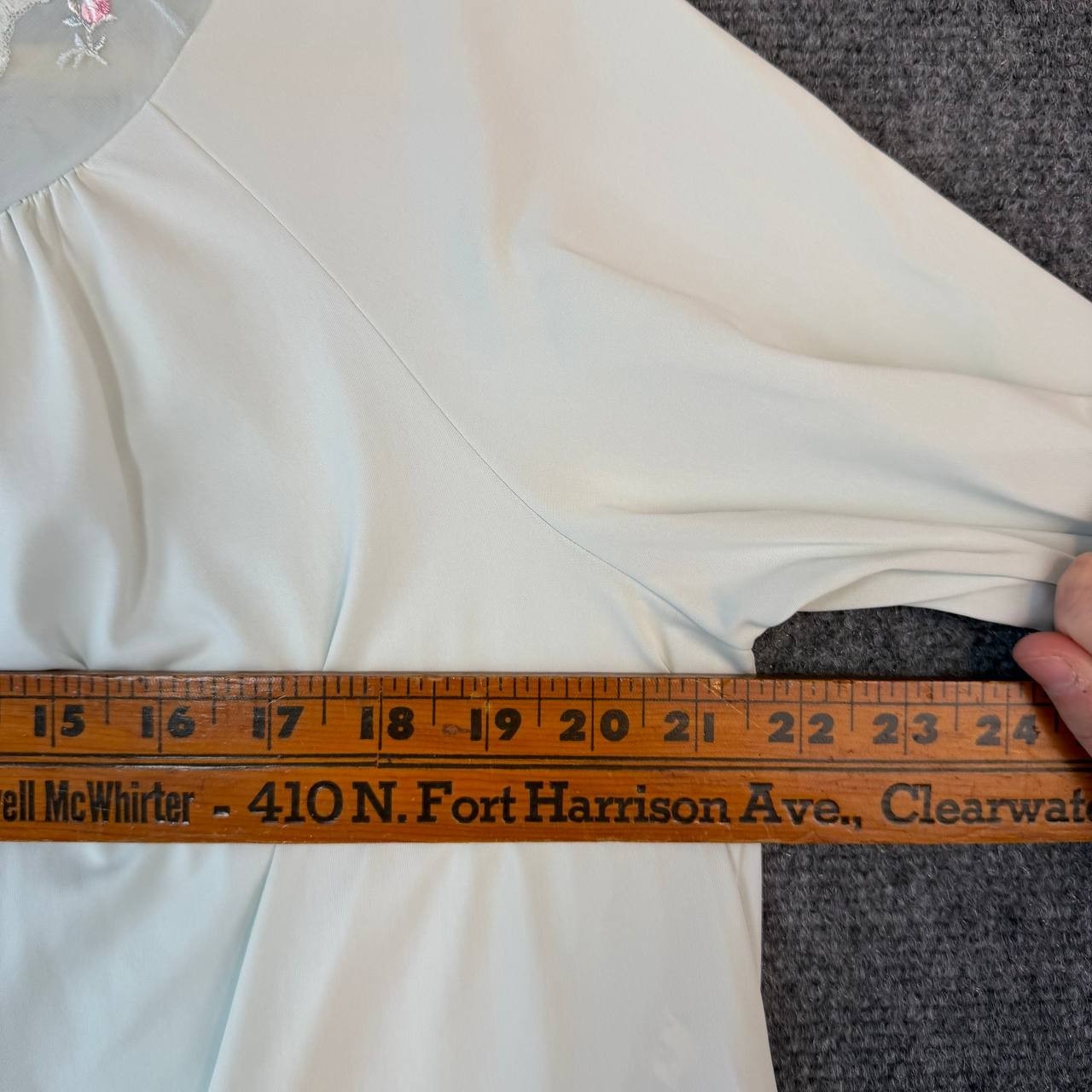 Vintage Shadowline Blue Button Front Nightgown La… - image 6