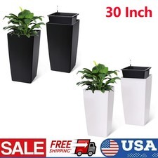 2 Pack 30" Tall Planter Self Watering Pots for Indoor Plants for Patio, Porch