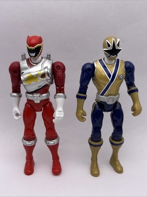 Power Rangers Super Megaforce Samurai Gold And Red Dino Charged Lot Of 2