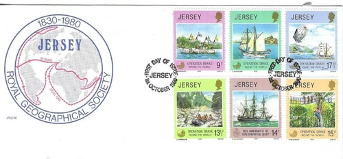 Jersey Comm/FDC - Royal Geographical Society -  1980 (JES293)
