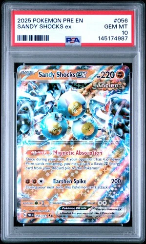 2025 POKEMON PRE EN-PRISMATIC EVOLUTIONS #056 SANDY SHOCKS EX PSA 10