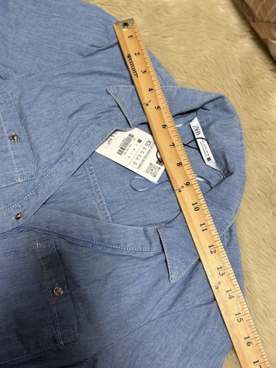 ZARA WOMENS 100% COTTON DENIM T-SHIRT DRESS SIZE XS, S, M ZARA WOMENS 100% COTTON DENIM T-SHIRT DRESS SIZE XS, S, M