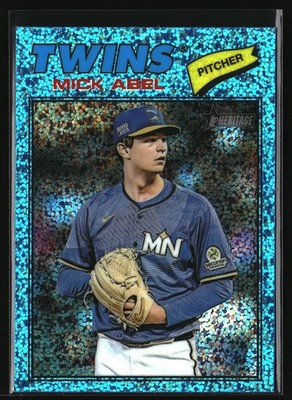 2026 Topps Heritage - Mick Abel Light Blue Sparkle #292 Minnesota Twins