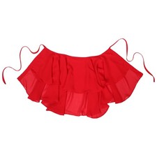 Red Lightweight Tie Wrap Shawl Durable Crepe Cape for Summer Outdoors