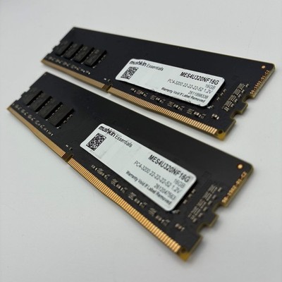 Mushkin Essential DDR4 32GB (2x16GB) 3200 RAM Black