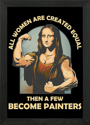 Gerahmtes Wandbild Poster Leinwanddruck Bild werden wenige Frauen Maler
