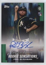 2018 Topps On Demand Rookie Sensations Online Exclusive Paul Blackburn Auto m4h
