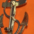 LIDZ Mark Gold Tone Anchor Navy Badge Pin Militaria Collectible Military Theme — photo 7