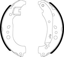 Bremsbackensatz Ø 228 mm 42 mm HELLA passend für u.a. SEAT IBIZA