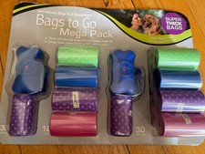 Bags to Go Mega Pack Dog Waste Bags 300 Count w 2 Dispensers Pet Cleanup