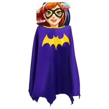 DC Super Hero Girls Batgirl Purple Cape Halloween Costume 4-6X