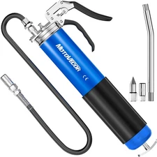 High Performance Heavy Duty Pistol Grip Grease Gun - Extra-Long 27inch Flex Hose