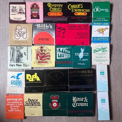 Lot of  25 Florida Matches Matchbooks Some VTG