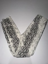 ZARA Women  s Black And White Snake Skin pattern Jeans Size Small